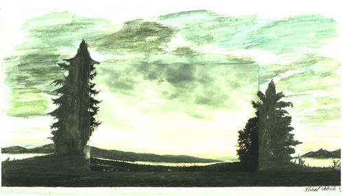 15.11.2007 - Rahel Vetsch (A1c). Bilderweiterung einer Postkarte, 35x20 cm.